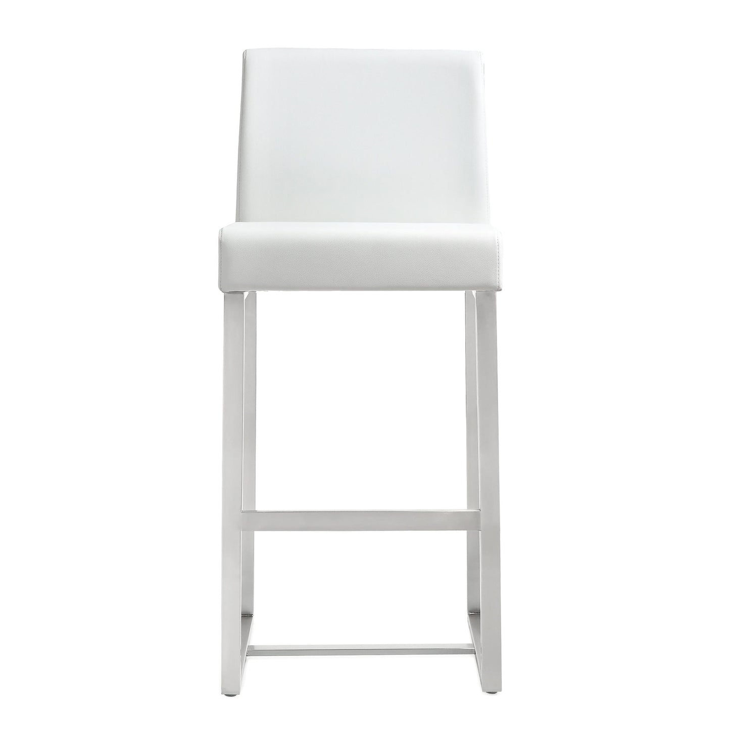 Denmark White Steel Counter Stool (Set of 2)