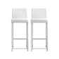 Denmark White Steel Barstool (Set of 2)