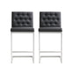 Helsinki Black Stainless Steel Counter Stool (Set of 2)