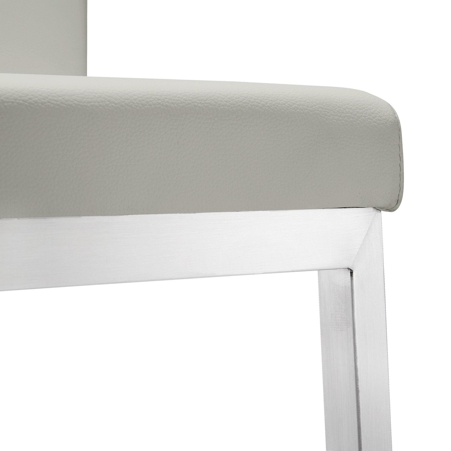 Parma Light Grey Steel Counter Stool (Set of 2)