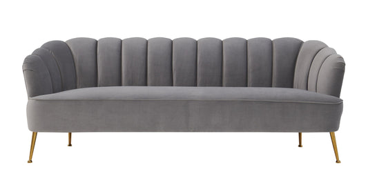 Daisy Petite Grey Velvet Sofa