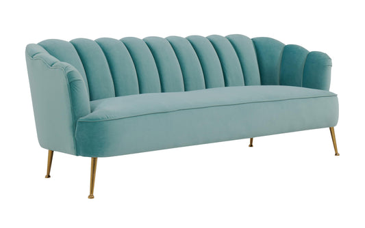 Daisy Petite Sea Blue Velvet Sofa