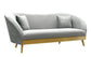 Chloe Grey Velvet Sofa