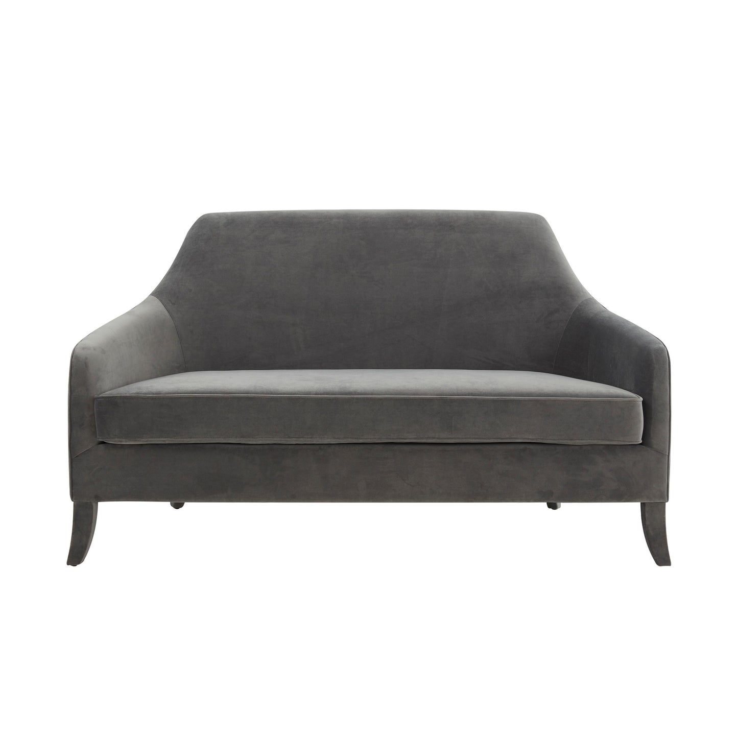 Neveah Grey Velvet Loveseat