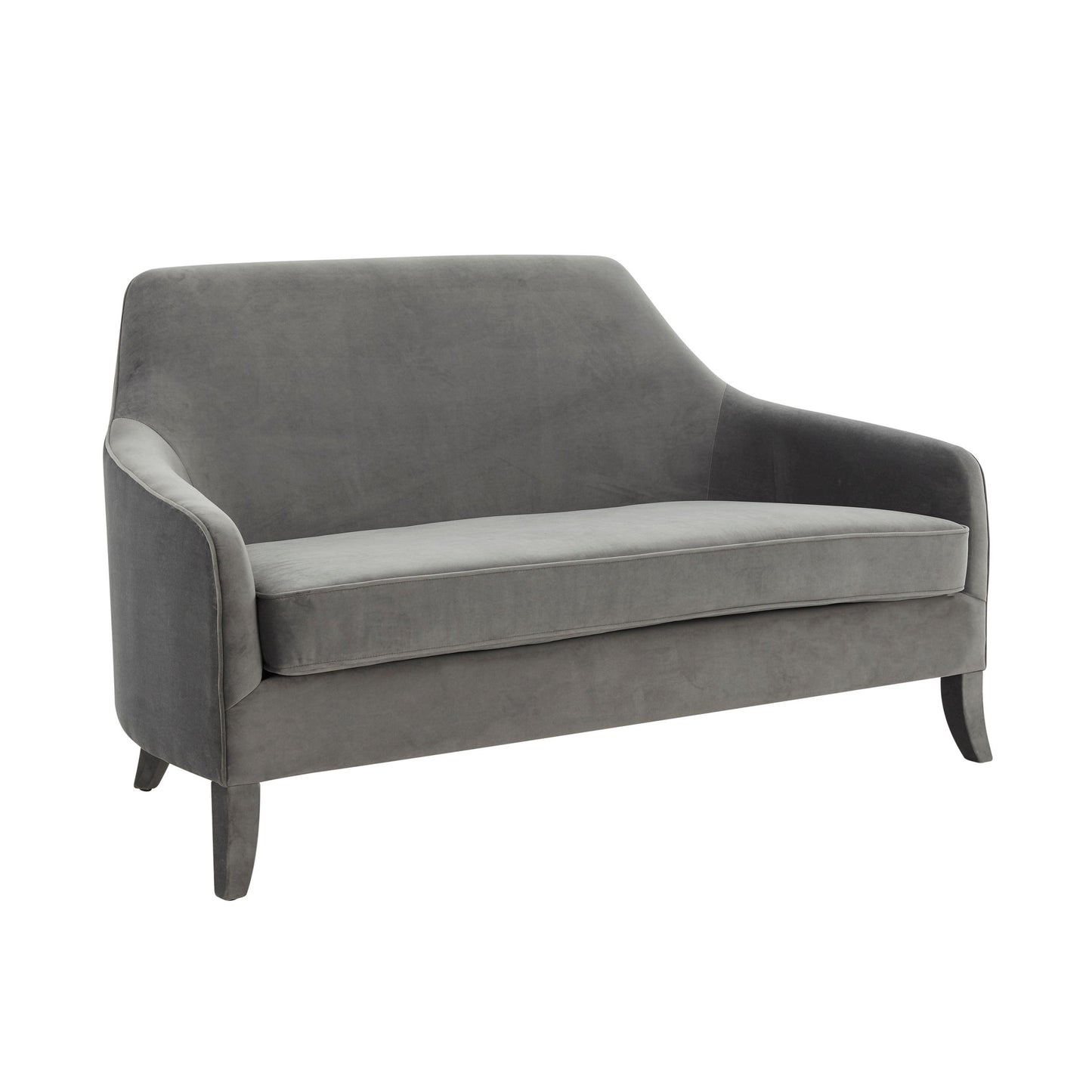 Neveah Grey Velvet Loveseat