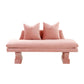 Hyde Salmon Pink Velvet Pedestal Sofa