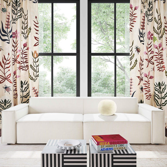 Olafur Cream Corduroy Sofa