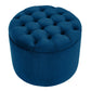 Queen Navy Velvet Storage Ottoman