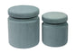 Kris Sea Blue Storage Ottomans - Set of 2