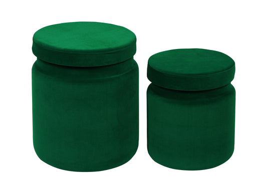 Kris Green Storage Ottomans - Set of 2