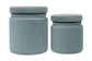 Kris Sea Blue Storage Ottomans - Set of 2
