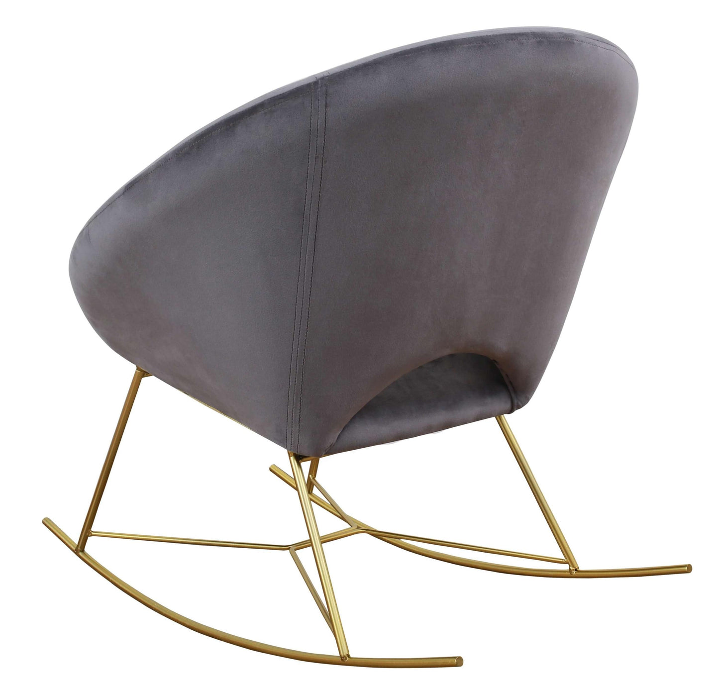 Nolan Grey Velvet Rocking Chair