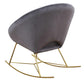 Nolan Grey Velvet Rocking Chair