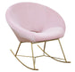 Nolan Blush Velvet Rocking Chair