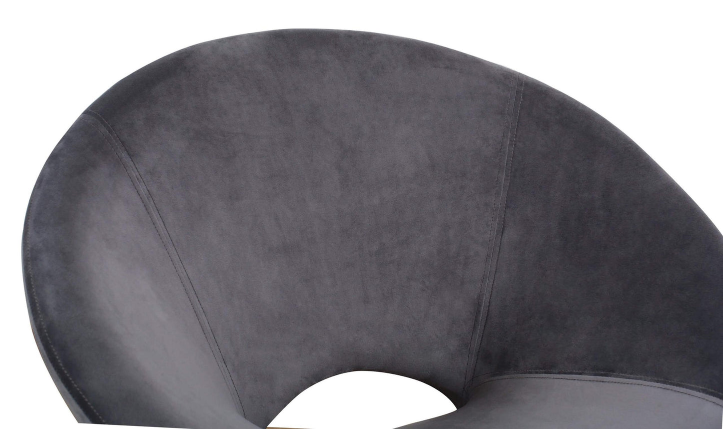 Nolan Grey Velvet Rocking Chair