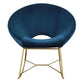 Nolan Navy Velvet Rocking Chair