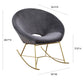Nolan Grey Velvet Rocking Chair