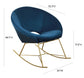 Nolan Navy Velvet Rocking Chair