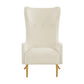 Ethan Cream Velvet Tall Chair