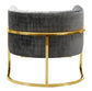 Magnolia Grey Chair with Gold