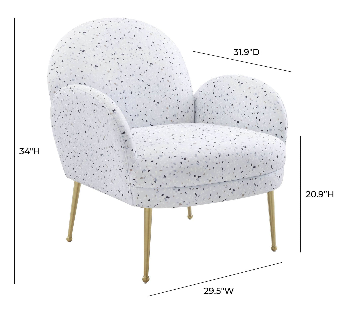 Gwen Terrazzo Velvet Chair