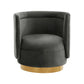 Remy Dark Grey Velvet Swivel Chair
