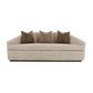 Abreeyah Beige Velvet Sofa