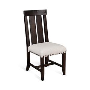 Dbl. Slat Back Chair, Cushion Seat