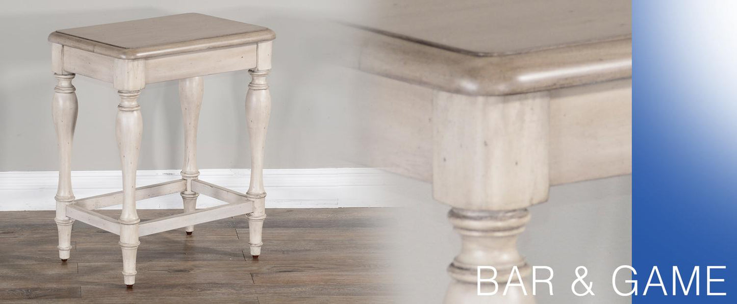 24"H Stool, Wood Seat