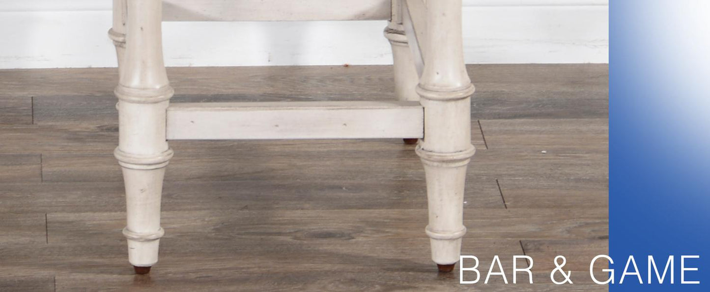 24"H Stool, Wood Seat