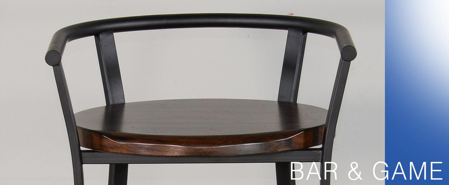 30"H Barstool, Wood Seat