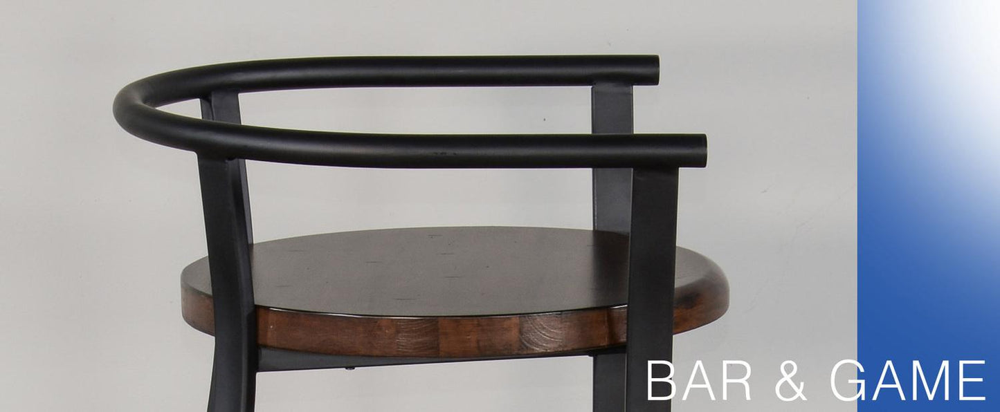 30"H Barstool, Wood Seat