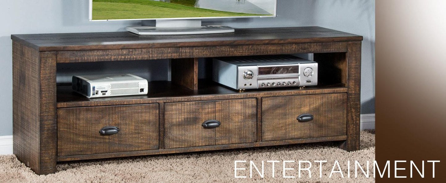 Homestead 74" TV Console w/ 3 Drawers