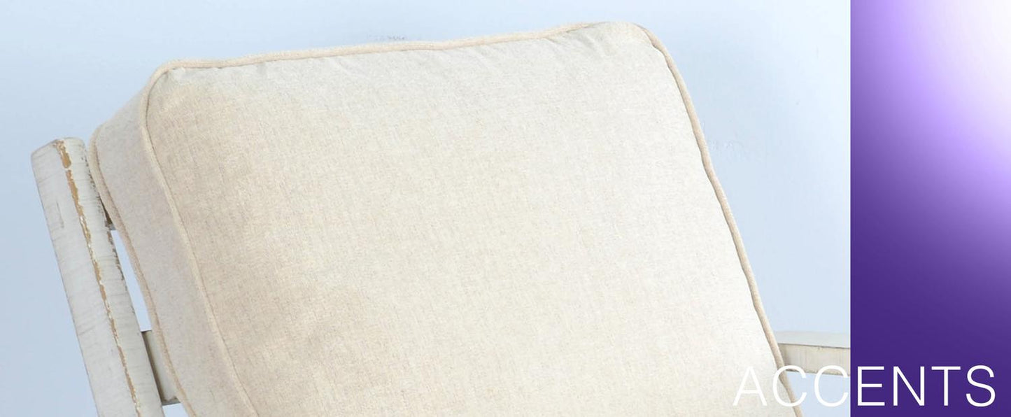 White Sand Chair, Cushion Seat & Back