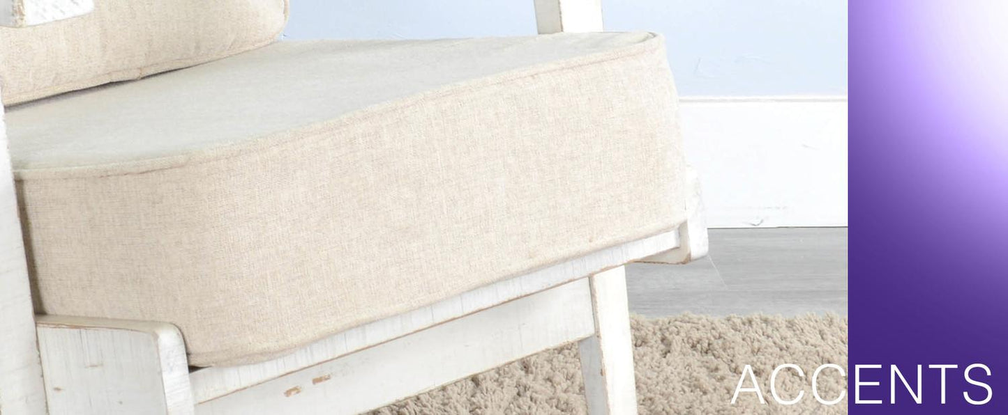 White Sand Chair, Cushion Seat & Back