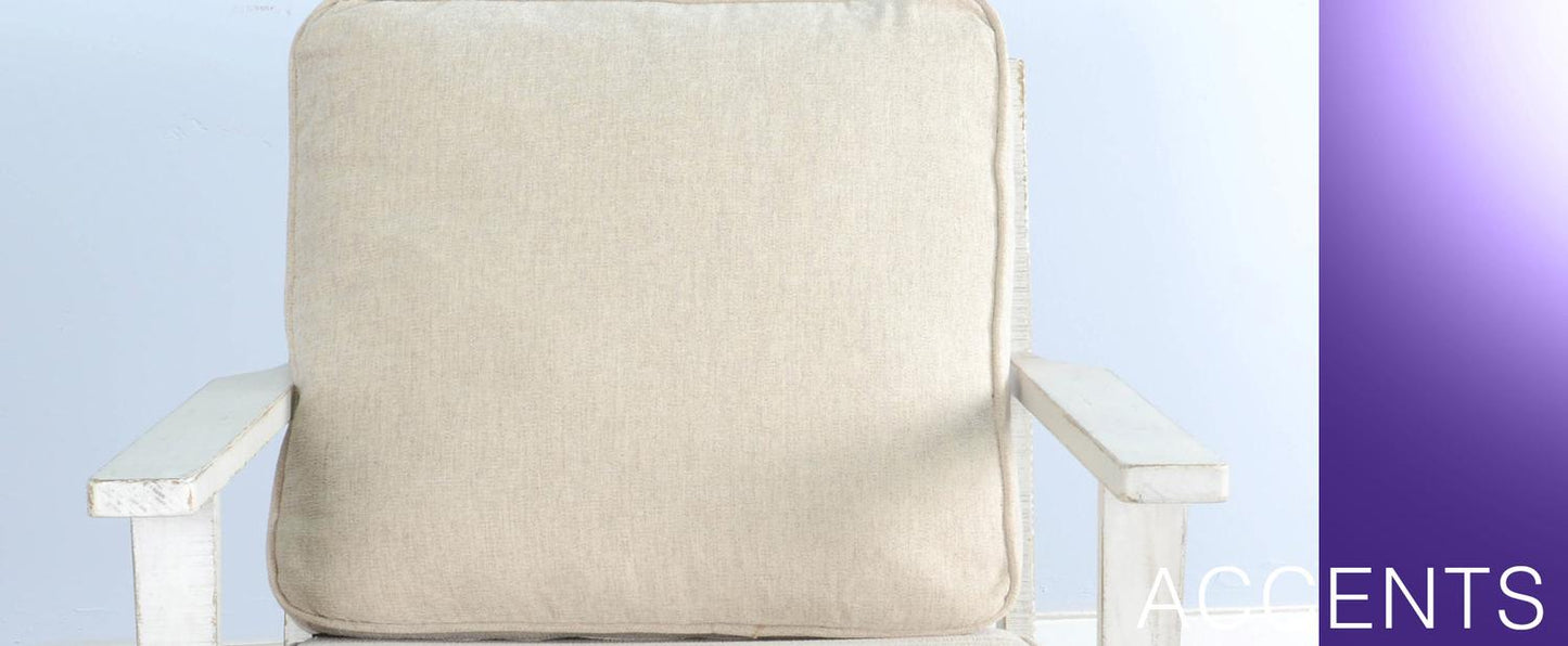 White Sand Chair, Cushion Seat & Back