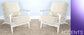 White Sand Chair, Cushion Seat & Back