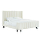 Waverly Cream Velvet Bed in Queen