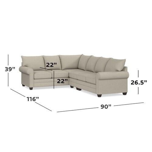 Alexander Roll Arm Large L Sectional