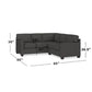 Alexander Track Arm Small L Sectional