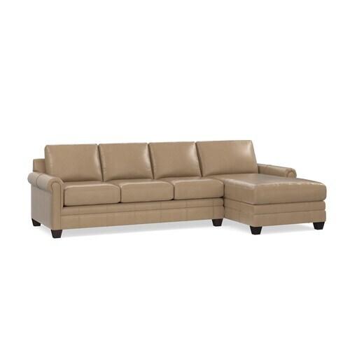 Carolina Leather Right Chaise Sectional