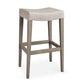 Vail Oak Fabric Bar Saddle Stool