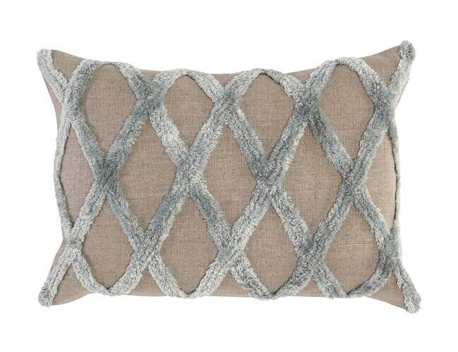 Caro Cove Blue Natural Pillow Cover