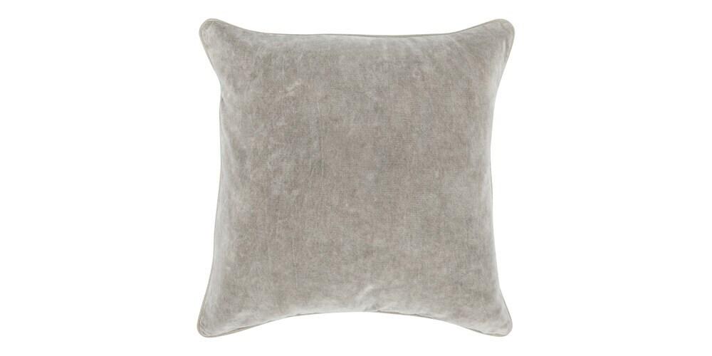 Heirloom Velvet Silver Pillow Cover