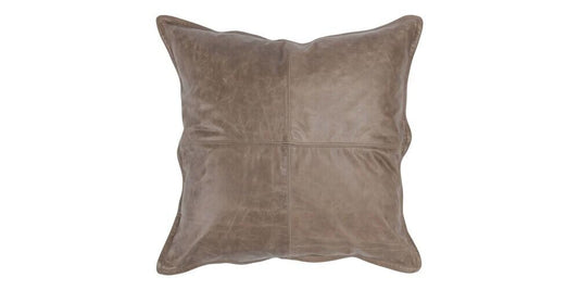 Leather Sandstorm Taupe Pillow Cover