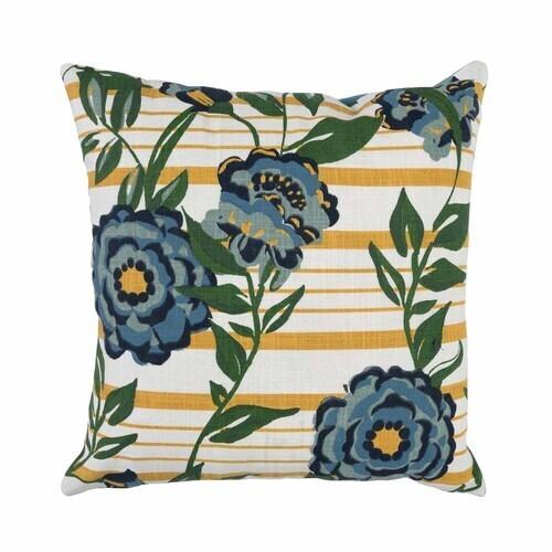 Aris Blue Multi Pillow Cover + Insert