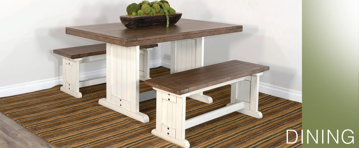 Long Bench & Corner Back, Wood Seat