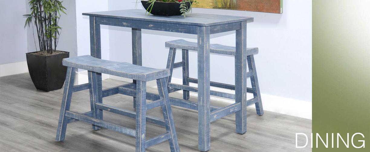 Ocean Blue 24'H Bench