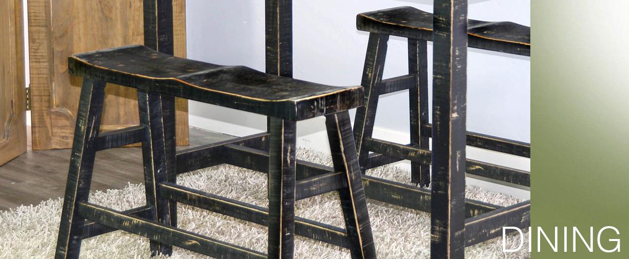 Black Sand Saddle Seat Stool, Wood Seat