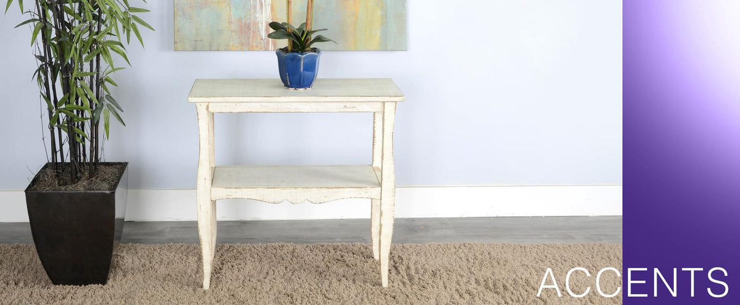 White Sand Side Table